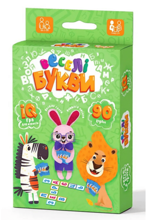 24 Настільна IQ гра Веселі букви 