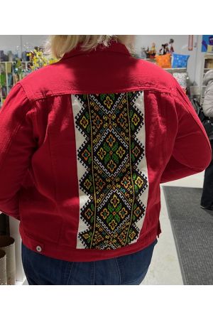 25 Jacket Жакет з старовинною ручною вишивкою XL Red-2