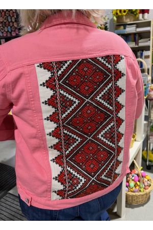 25 Jacket Жакет з старовинною ручною вишивкою XL Pink 
