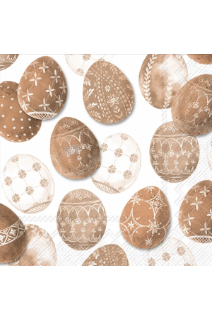 26 Napkins Brown Pysanky