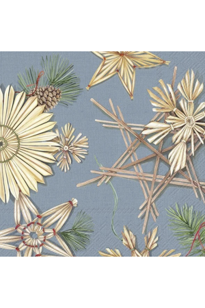 26 Napkins Straw Stars