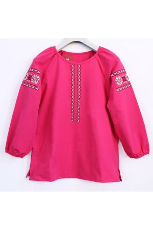 25 Embroidered Blouse Жіноча Вишиванка Малинова