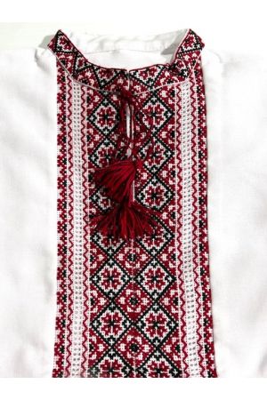 26 Boy's embroidered shirt Red -13-14y №2