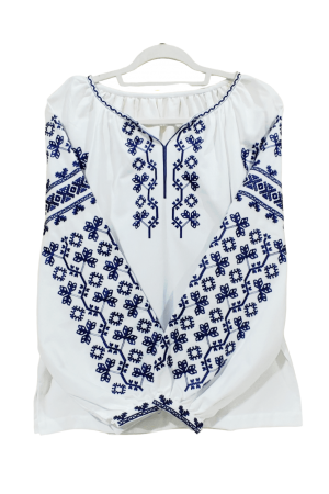 26 Embrоіdered Blouse Вишиванка White Blue