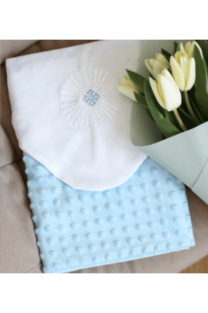 26 Kryzhma Blue Голуба крижма плед