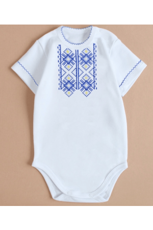 26 Onesie Боді Short Sleeve Blue and Yellow