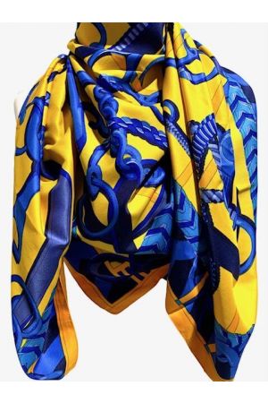 23 Blue&Yellow Scarf 110cm x 110cm