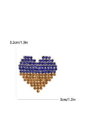 Brooch  Pin Ukrainian Heart