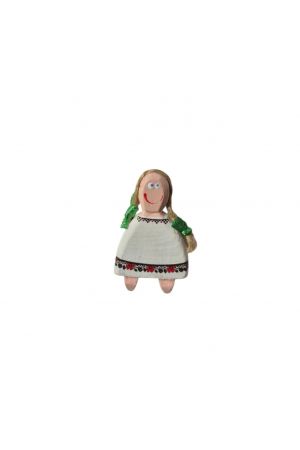 Button wooden girl S