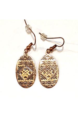 Copper pysanka earrings кульчики