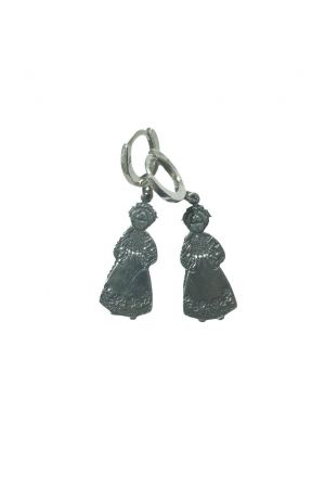 Earrings Silver Motanka Сережки Мотанка 3.33g 