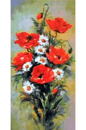 Embroidery Kit Набір для вишивання Маки і ромашки