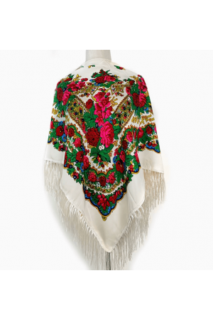 Fringe Scarf L Butter