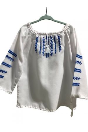 Girl's Embroidered Blouse blue