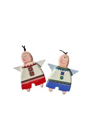 Magnet wooden angel boy M