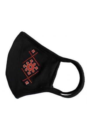 Маска Вишиванка  Black Red