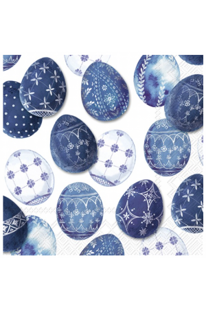 26 Napkins Blue Pysanky