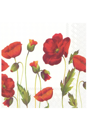 26 Napkins Maky Poppies