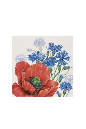 Napkins Poppy and Cornflowers Cocktail