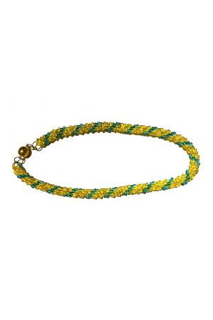 23 Necklace blue-yellow