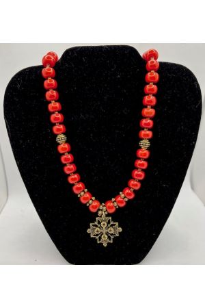 Necklace Намисто Червоне №44