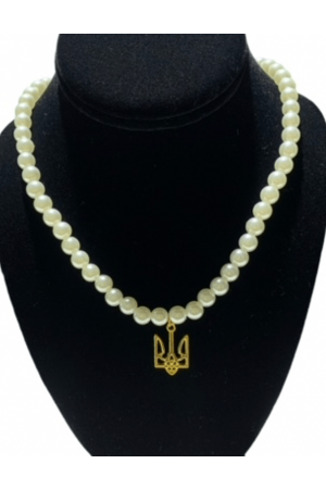 23 Pearl Necklace Намисто Gold Tryzub