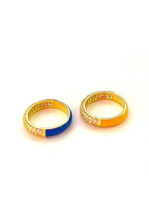 2 Rings Blue & Yellow