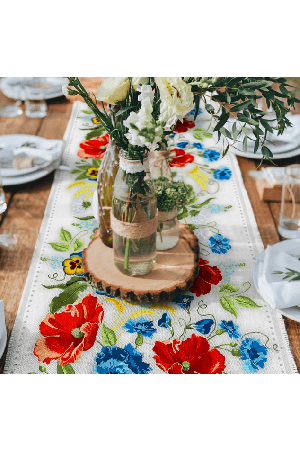 23 Table Runner Доріжка на стіл Макове поле