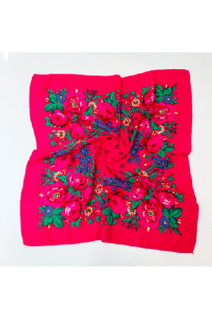 23 Ukrainian Kerchief Хустка Квіти-Red