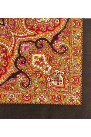Wool Kerchief Bronze Oriental XL